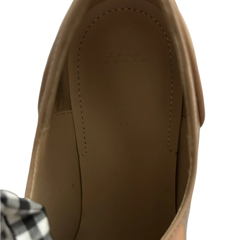 Zara Tan Women's Shoes with Checkered Laces